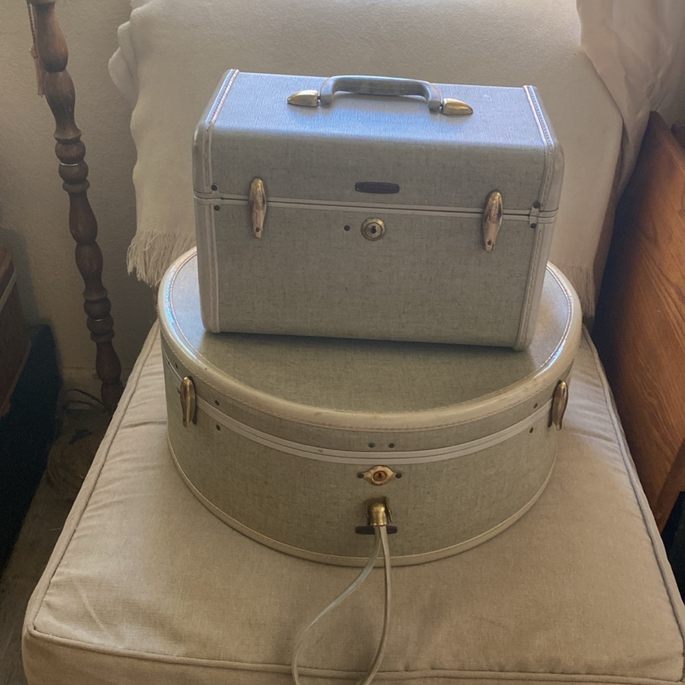 Samsonite Sage Green Vintage 3-Piece Travel Luggage Set - Picture 2 of 9
